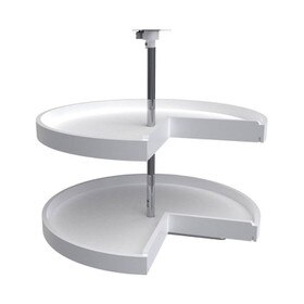 Rev-A-Shelf | 28in | White | Polymer Pie-Cut Lazy Susans | 2-Shelf