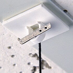 White 3/4" X 3/4"Styrene 3/16" Ceiling Loop W/ Adhesive Back