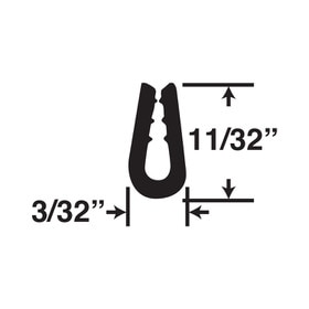 1/16in | Clear Butyrate U Channel Moulding | 708-CL Series