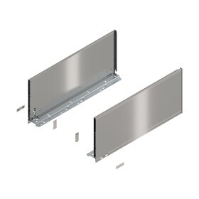 9-1/2" High Stainless Steel Finish Drawer Profile with Blumotion 22" Length