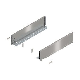 5-1/16" High Stainless Steel Finish Drawer Profile with Blumotion 20" Length