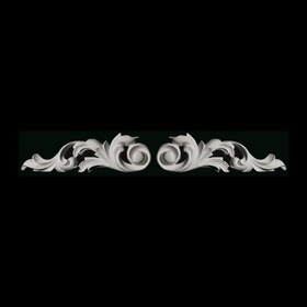 8-3/4" Wide x 2-1/2" High Unfinished Polymer Resin Swag Applique