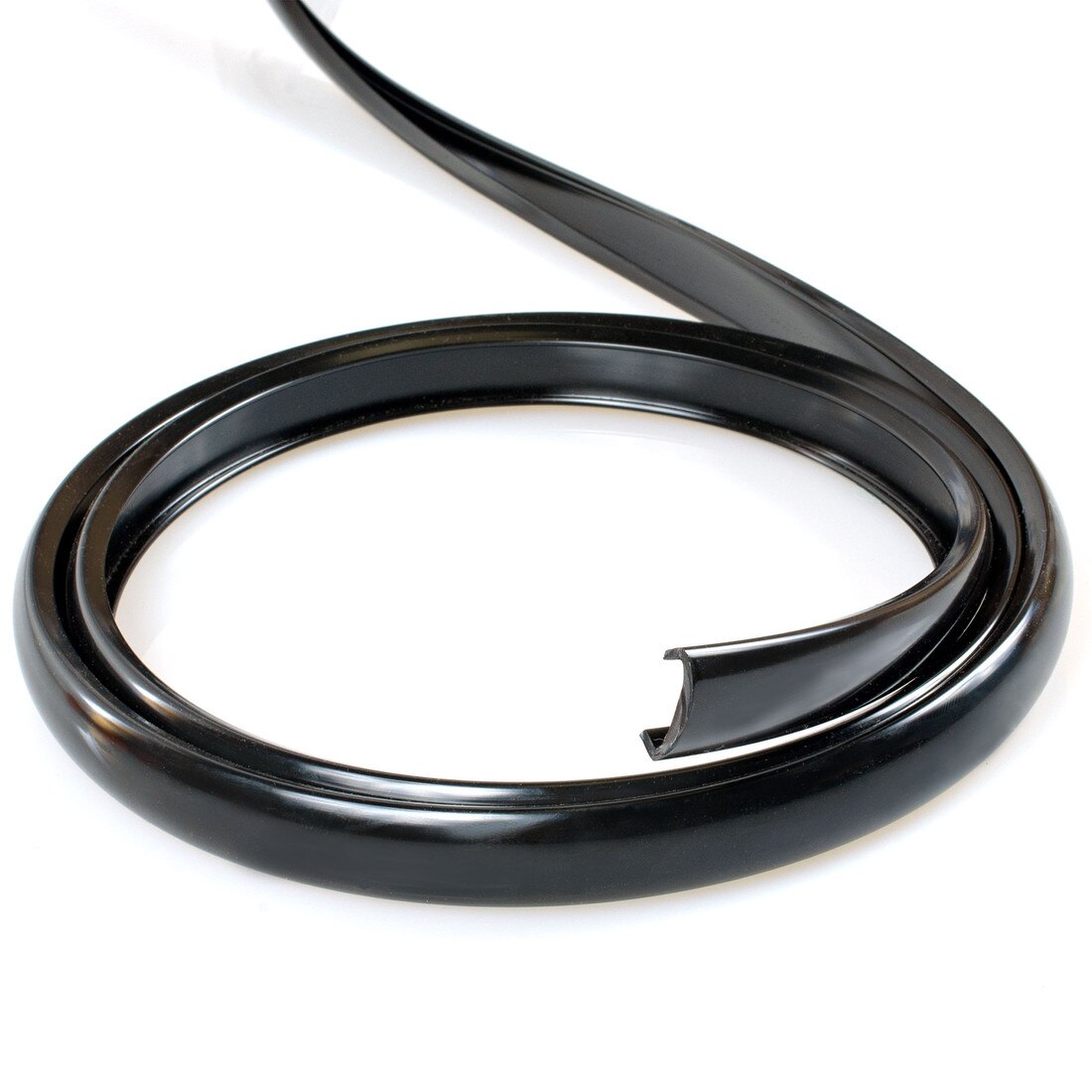 5/8in | Black Flexible PVC | Flexible U Channel Moulding | 100ft Coil