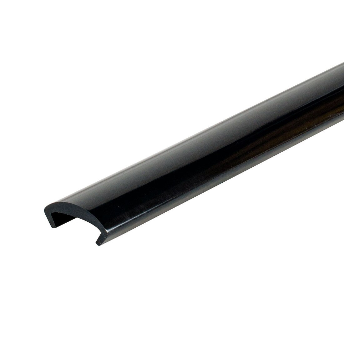 5/8in | Black Flexible PVC | Flexible U Channel Moulding | 100ft Coil