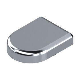 Chrome Finish D-Shape Cover Cap for Glass Door Hinge