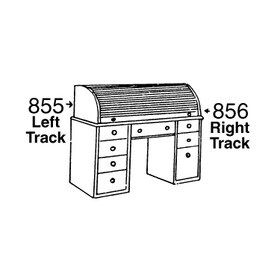 Dark Brown Roll Top Desk Track for 1/4" Thick Doors