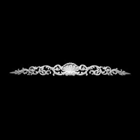 53" Wide x 5-1/2" High Unfinished Polymer Resin Cartouche Applique