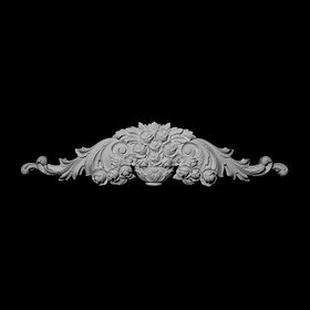 35-1/2" Wide x 8-1/4" High Unfinished Polymer Resin Cartouche