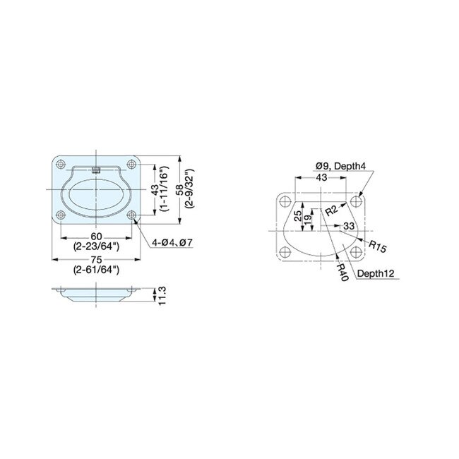 Sugatsune Folding Ring Pull 980643