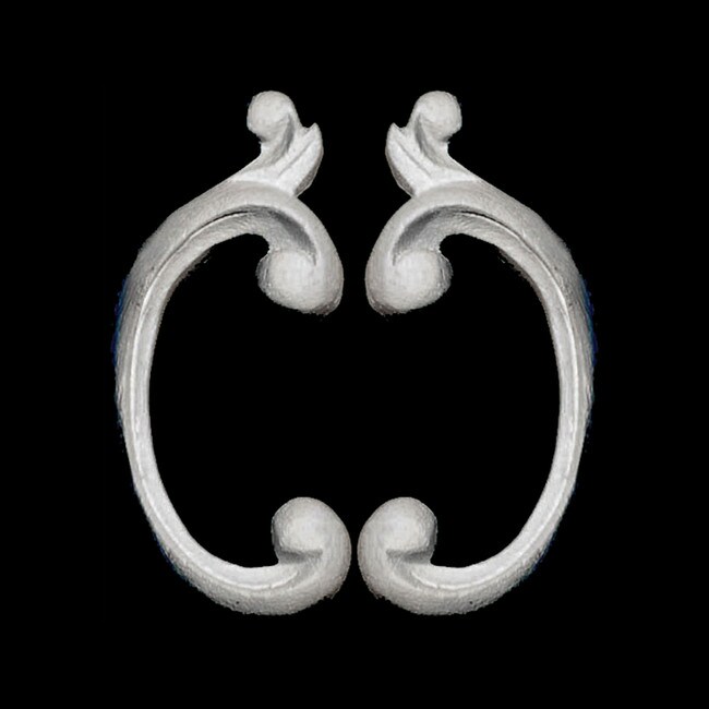 1-3/4" Wide x 4" High Unfinished Polymer Resin Scroll