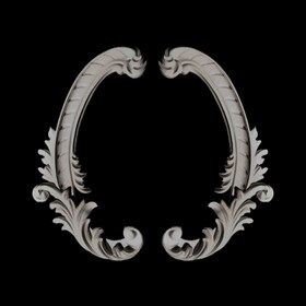 7-1/4" Wide x 13" High Unfinished Polymer Resin Scroll