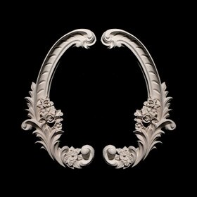 7-1/4" Wide x 13" High Unfinished Polymer Resin Scroll