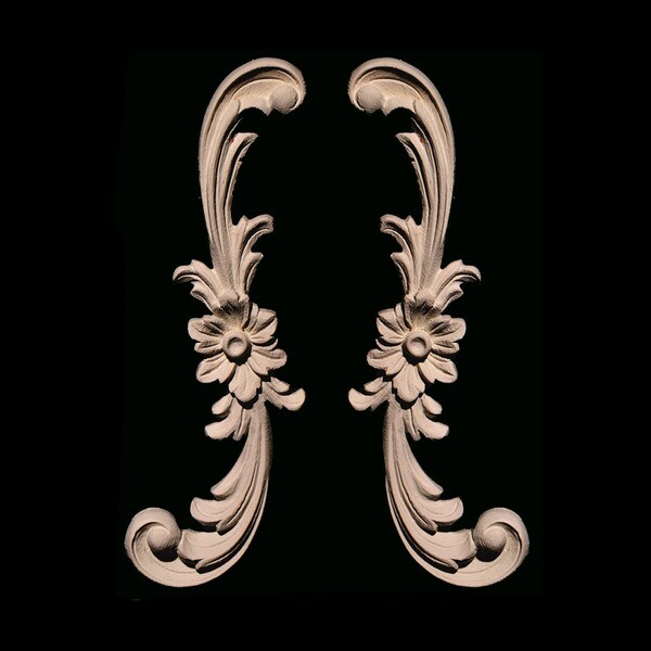 1-3/4" Wide x 6" High Unfinished Polymer Resin Scroll