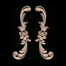 3" Wide x 12" High Unfinished Polymer Resin Scroll
