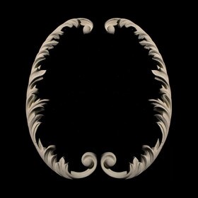 2-3/4" Wide x 6" High Unfinished Polymer Resin Scroll