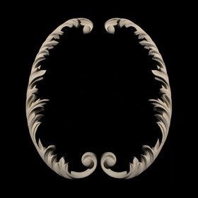 4" Wide x 9" High Unfinished Polymer Resin Scroll