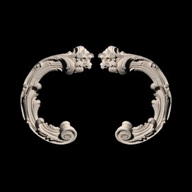 5-3/4" Wide x 9" High Unfinished Polymer Resin Scroll