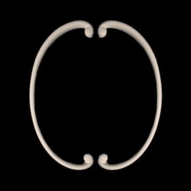 3-1/2" Wide x 8-1/4" High Unfinished Polymer Resin Scroll