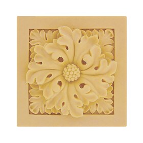 6-1/4" Wide x 6-1/4" High Unfinished Polymer Resin Artisan Collection Rosette