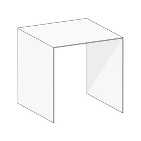 Clear Acrylic Riser 6" Sq