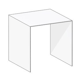 Clear Acrylic Riser 7" Sq