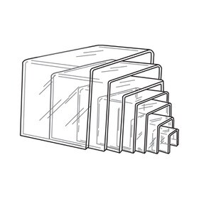 Clear Acrylic Riser Set Of 7 2", 3", 4', 5", 6", 7", 8"