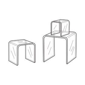 Clear Acrylic Riser Set Of 3 2", 3", 4"
