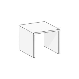 Clear Acrylic Riser 3 3/4"W X 4"D X 3 1/2"H