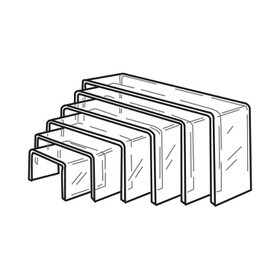 Clear Acrylic Riser Set Of 6 4" Deep Risers