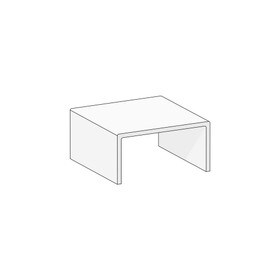 Clear Acrylic Riser 6"W X 6"D X 3"H
