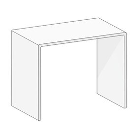 Clear Acrylic 10"W X 6"D X 8"H Saddle Riser 1/4"T Material