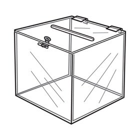 Clear Acrylic 8" Ballot Box