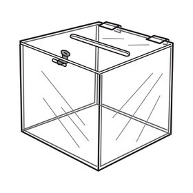 Clear Acrylic 10" Ballot Box
