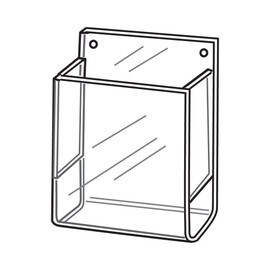 Wallmount Brochure Holder 4x9" Brochures