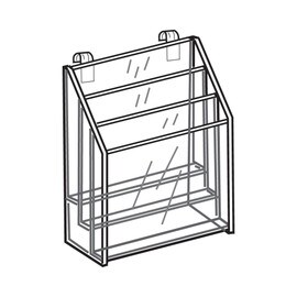 Gridwall Brochure Holder 3 Tier For 8 1/2" X 11"