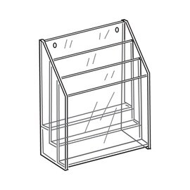 3 Tier 3 Pocket Lit Hldr For 4"W X 9"H Brochures