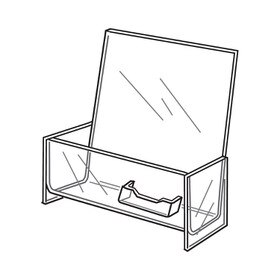 8-1/2" High x 11" Wide Acrylic Add A Card Brohure Holder