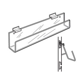 Slatwall Tilted Card Rack 23 3/4" Open End