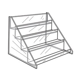 4 Tier Card Rack 21"W X 11"D X 12 3/4"H