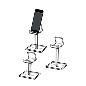 Clear Acrylic Cell Phone Pedastel Set Of 3