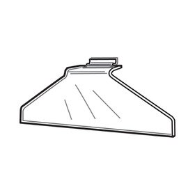 Acrylic Slatwall Hanger 16"W