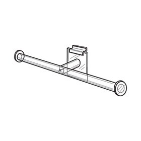 Slatwall T Bar Necklace Display 15 1/2"W