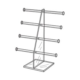 13-1/2" High x 10-1/2" Wide Acrylic Tiered Jewlery Display