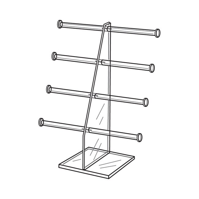 13-1/2" High x 10-1/2" Wide Acrylic Tiered Jewlery Display