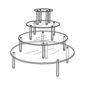 Round Table Display 4 Tier