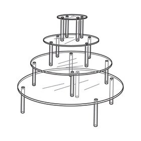 Round Table Display 4 Tier