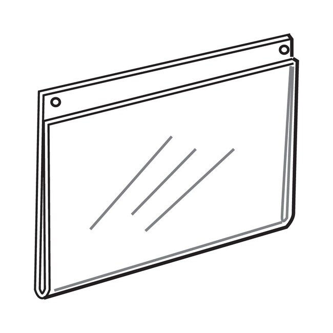 11" High x 17" Wide Horizontal Acrylic Wallmount Sign Holder