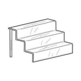 Clear Acrylic Step Riser 12"W X 12 3/4"H W/4"D Steps