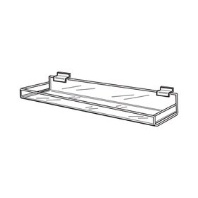 Slatwall Shelf 11 3/4"W X 4"D Open End