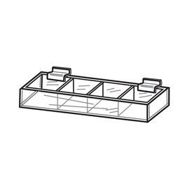 Slatwall Display Tray 1 Cmpt 16" W X 4"D X 3"H